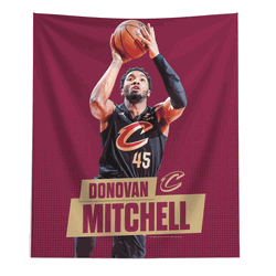 Cleveland Cavaliers Donovan Mitchell NBA  Printed Wall Hanging 50x60 inches