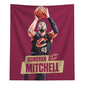 Cleveland Cavaliers Donovan Mitchell NBA  Printed Wall Hanging 50x60 inches
