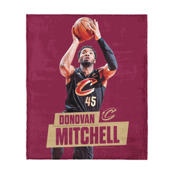 Cleveland Cavaliers Donovan Mitchell NBA  Silk Touch Throw Blanket 50x60 inches