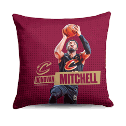 Cleveland Cavaliers Donovan Mitchell NBA  Throw Pillow 18x18 inches