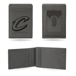 Cleveland Cavaliers Gray Laser Engraved Front Pocket Wallet