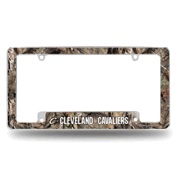 Cleveland Cavaliers Mossy Oak 12" x 6" Chrome All Over Automotive License Plate Frame
