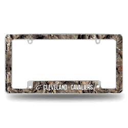 Cleveland Cavaliers Mossy Oak 12" x 6" Chrome All Over Automotive License Plate Frame for Car/Truck/SUV