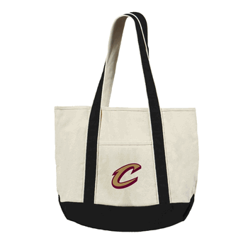 Cleveland Cavaliers NBA Canvas Tote with Colored Strap