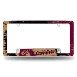 Cleveland Cavaliers Tie - Dye 12" x 6" Chrome All Over Automotive License Plate Frame