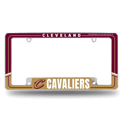 Cleveland Cavaliers Two-Tone 12" x 6" Chrome All Over Automotive License Plate Frame