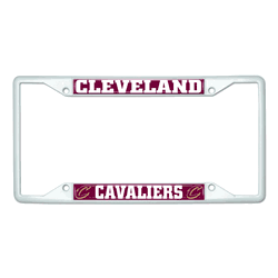 Cleveland Cavaliers White Metal License Plate Frame - 6.25"x12.25"