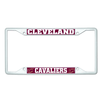 Cleveland Cavaliers White Metal License Plate Frame - 6.25