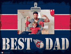Cleveland Guardians 10" x 8" Best Dad with Stripe Clip Frame