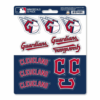 Cleveland Guardians 12 Count Mini Decal Sticker Pack