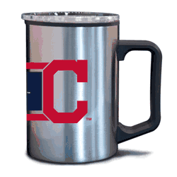 Cleveland Guardians 15oz Stripe Plastic Wall Stainless Mug