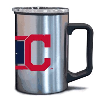 Cleveland Guardians 15oz Stripe Plastic Wall Stainless Mug
