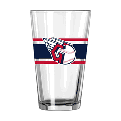Cleveland Guardians 16oz Stripe Pint Glass