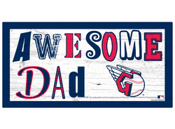 Cleveland Guardians Awesome Dad 6x12 Sign