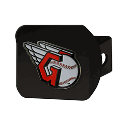 Cleveland Guardians Black Metal Hitch Cover - 3D Color Emblem