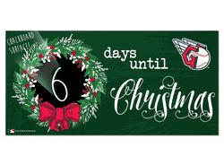 Cleveland Guardians Chalk Christmas Countdown 6x12 Sign