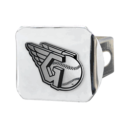 Cleveland Guardians Chrome Metal Hitch Cover with Chrome Metal 3D Emblem