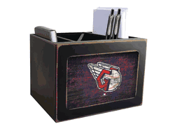 Cleveland Guardians Distressed Desktop Organizer w/Team Color