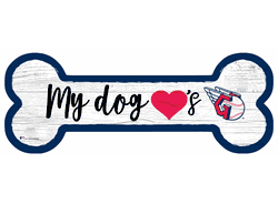 Cleveland Guardians Dog Bone 6x12 Sign