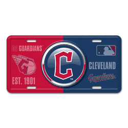 Cleveland Guardians Embossed Metal License Plate