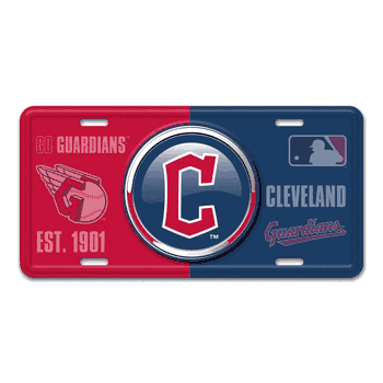 Cleveland Guardians Embossed Metal License Plate