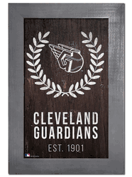 Cleveland Guardians Laurel Wreath 11x19 Sign