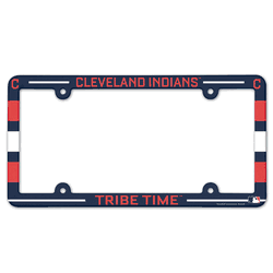 Cleveland Guardians License Plate Frame Plastic Full Color Style Slogan Design