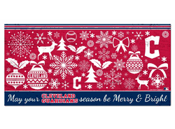 Cleveland Guardians Merry and Bright 6x12 Sign