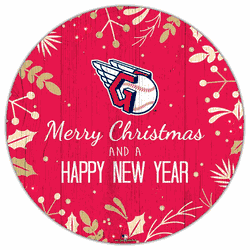 Cleveland Guardians Merry Christmas & New Year 12in Circle