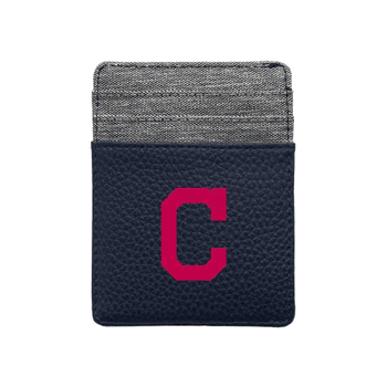 Cleveland Guardians Pebble Front Pocket Wallet Navy