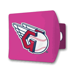 Cleveland Guardians Pink Metal Hitch Cover with  3D Color Emblem