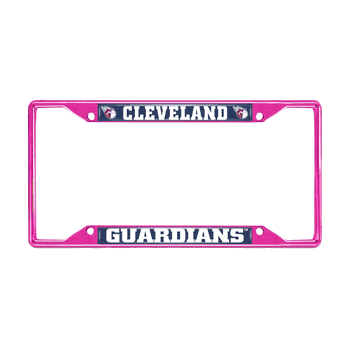 Cleveland Guardians Pink Metal License Plate Frame - 6.25