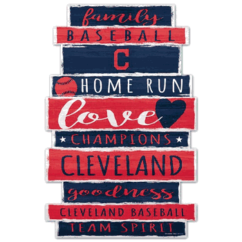 Cleveland Guardians Sign 11x17 Wood Family Word Design