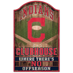 Cleveland Guardians Sign 11x17 Wood Fan Cave Design