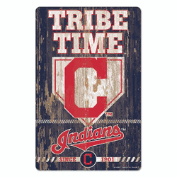 Cleveland Guardians Sign 11x17 Wood Slogan Design