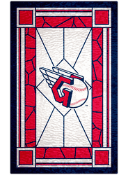 Cleveland Guardians Stained Glass 11x19 Wood Sign