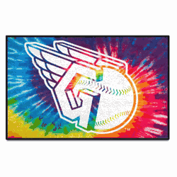 Cleveland Guardians Tie Dye Starter Mat Accent Rug - 19in. x 30in.