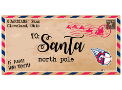 Cleveland Guardians To Santa 6x12 Sign