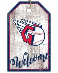 Cleveland Guardians Welcome Team Tag 11x19 Sign