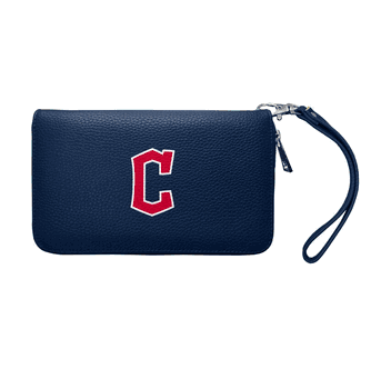 Cleveland Guardians Zip Organizer Wallet Pebble NAVY
