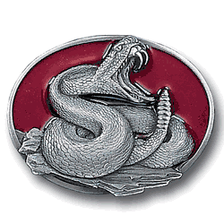 Coiled Snake Enameled Belt Buckle