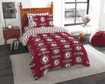 NCAA Rotary Alabama Crimson Tide 5 PC Twin Bed In Bag Set