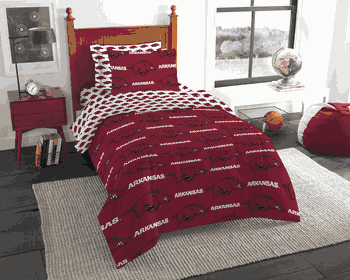 NCAA Rotary Arkansas 5 PC Twin Bed In Bag Set