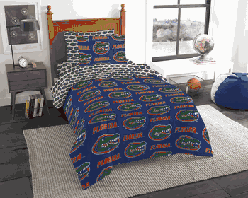 NCAA Rotary Florida Gators 5 PC Twin Bed In Bag Set