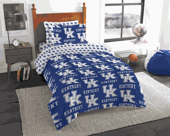 NCAA Rotary Kentucky Wildcats 5 PC Twin Bed In Bag Set