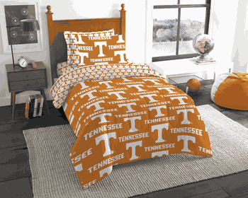 NCAA Rotary Tennessee Volunteers 5 PC Twin Bed In Bag Set