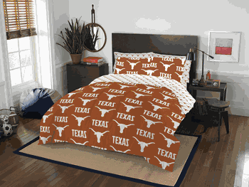 NCAA Rotary Texas Longhorns 7 PC Full Bed In Bag Set