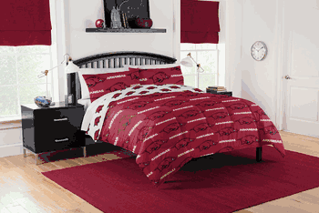 NCAA Arkansas Razorbacks Full Rotary Bed In A Bag Set