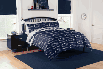 NCAA Penn State Nittany Lions Full Rotary Bed In A Bag Set