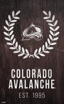Colorado Avalanche 11x19 Laurel Wreath Sign